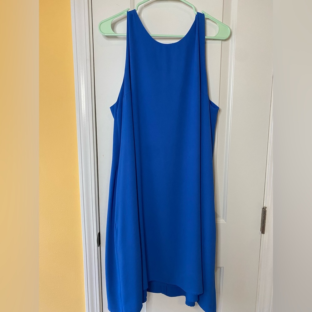 👗 GAP Sleeveless Royal Blue Swing Dress